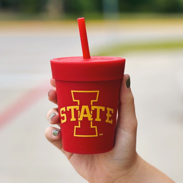 I-State Cardinal Kid Silicone Glass with Straw Lid (8 oz.)